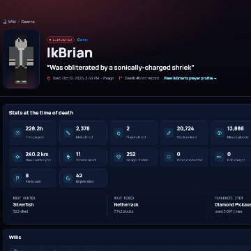 An automatic death page