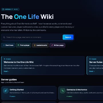 The wiki home page