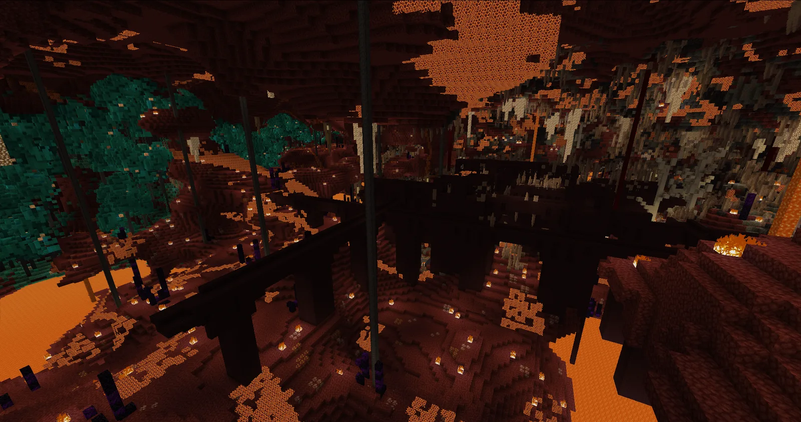 The Nether on server 2, with fully custom generation